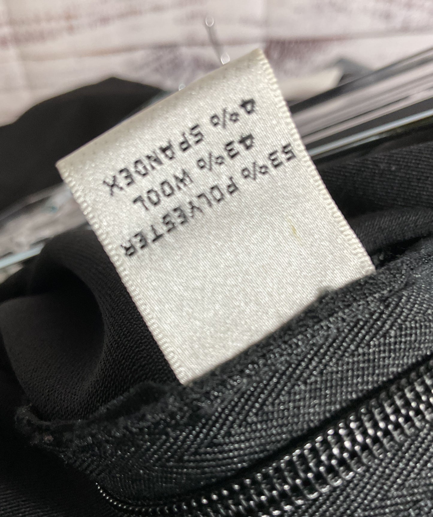 ST. JOHN BLACK Women's Black Wool Blend Side Zip Pants- SZ 8