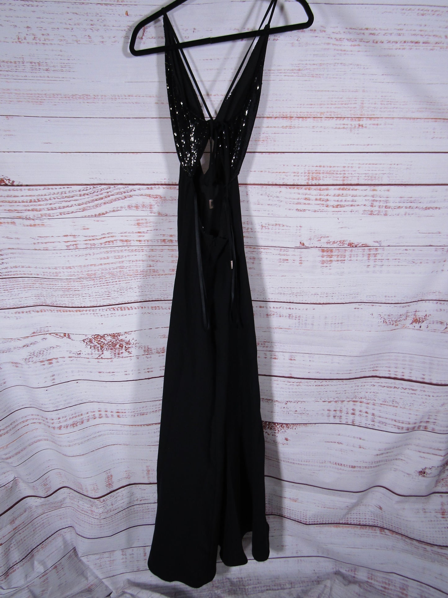 Halston Macie Sequin Crepe Open Back Gown Dress Size 2