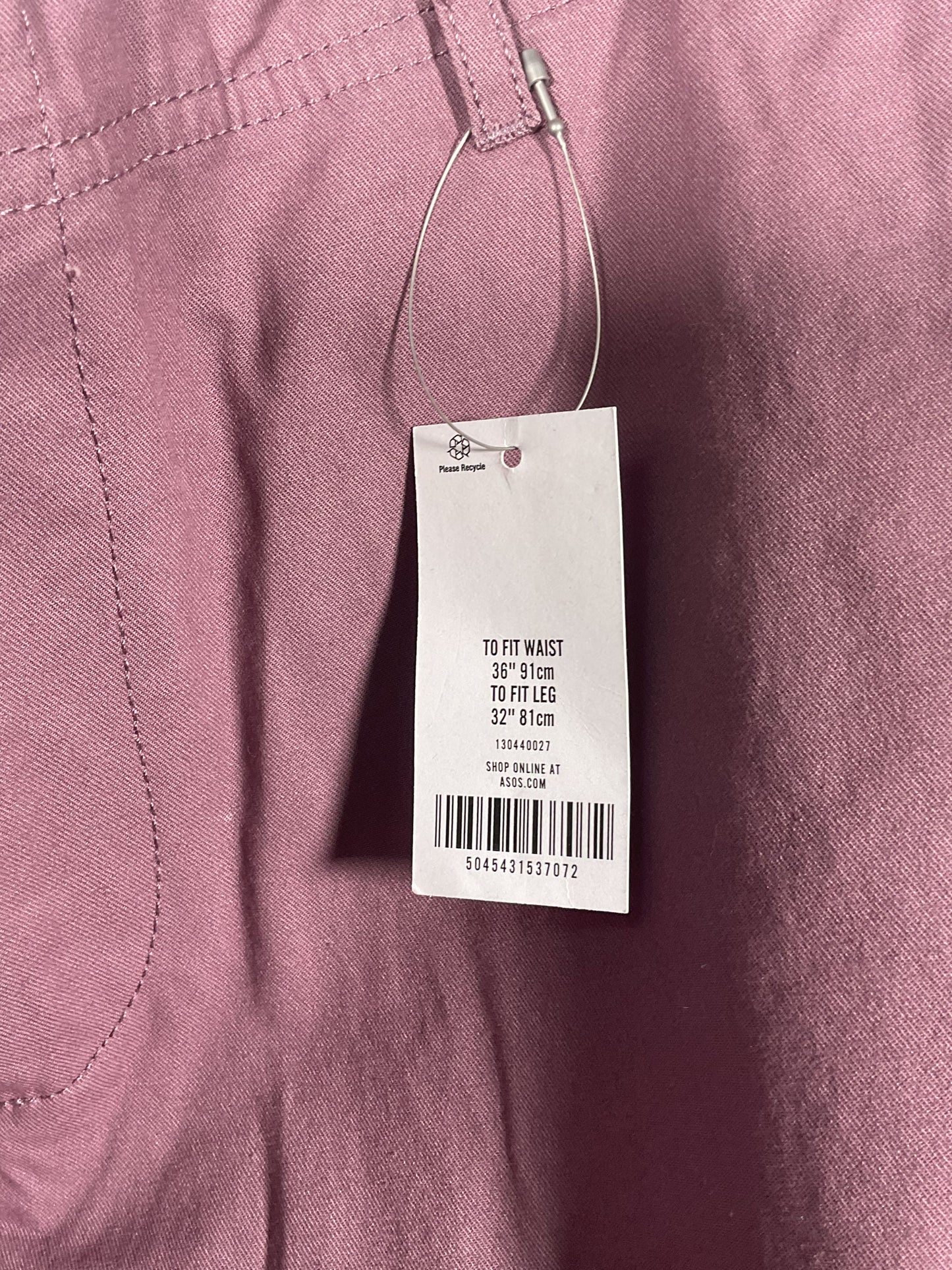 Asos Design Purple Cargo Pants NWT - Size W36/L32