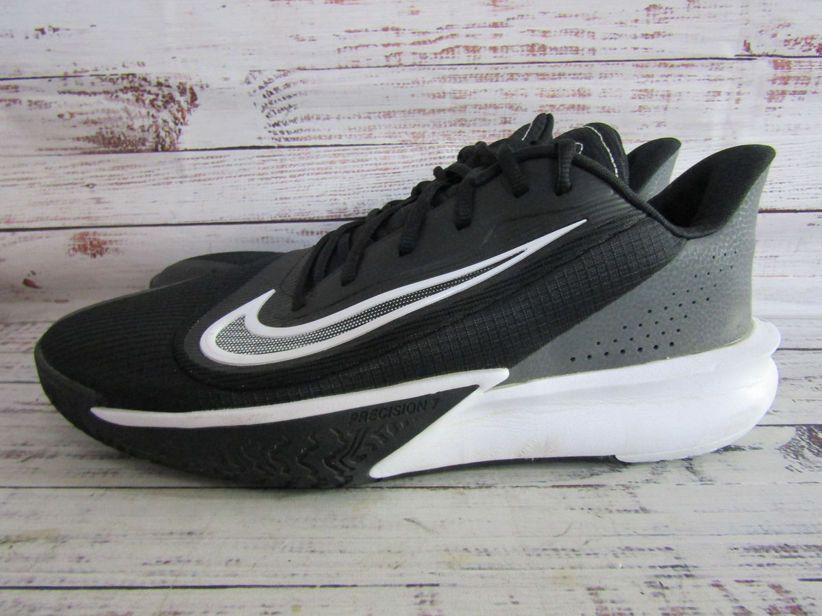 Nike Precision 7 Men's Black Low Top Basketball Sneakers Size 13 FN4322-005