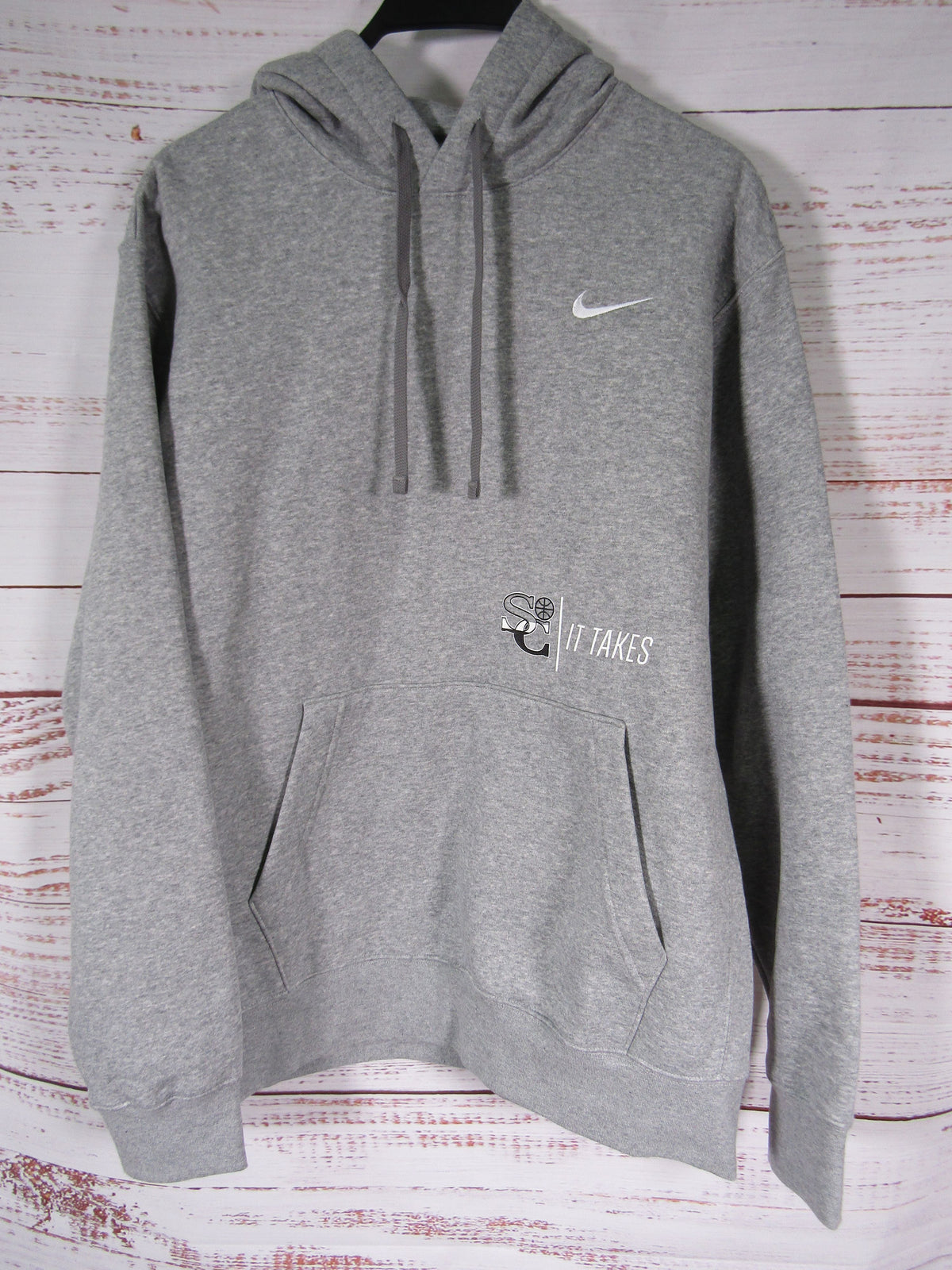 Nike Men's Heather Gray Pullover Hoodie Sweater Size M CJ1611-063