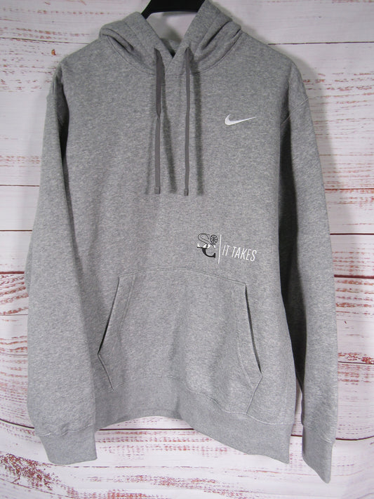 Nike Men's Heather Gray Pullover Hoodie Sweater Size M CJ1611-063