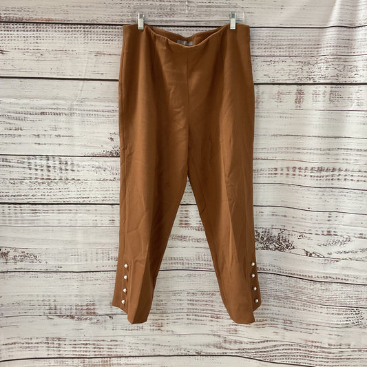 Lela Rose Brown Wool Blend Pearl Pant Leg Pants - Size 14