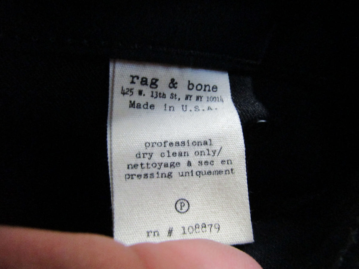 Rag & Bone Grand Prix Motocross Women's Black Skinny Jeans Size 25