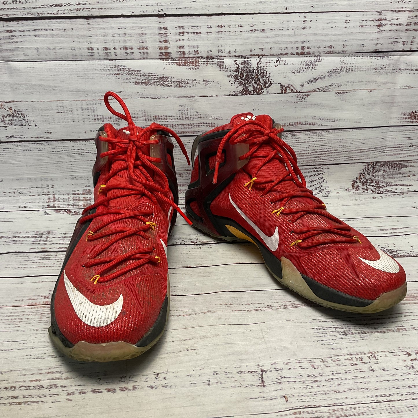 Nike Lebron 12 XII Elite Red/Gold Red Athletic Shoe Men Size 12 2 of 2