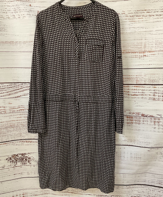 Johnston & Murphy Women's Brown Long Sleeve Geometric Print Dress Size S