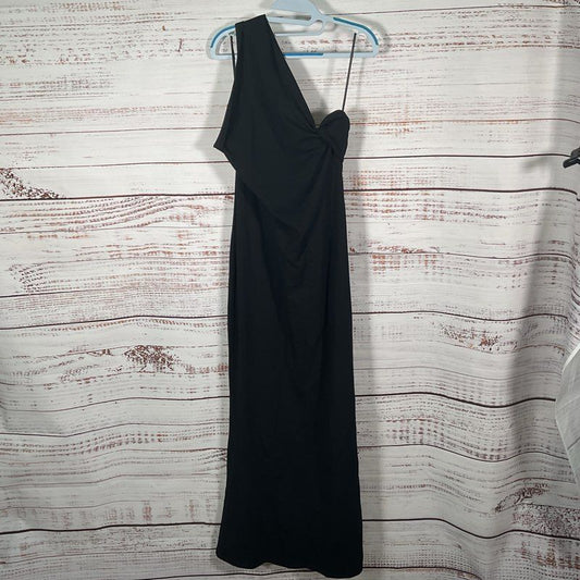 NWT Marcella Manhattan Black Asymmetrical One Sleeve Evening Formal Dress sz XL