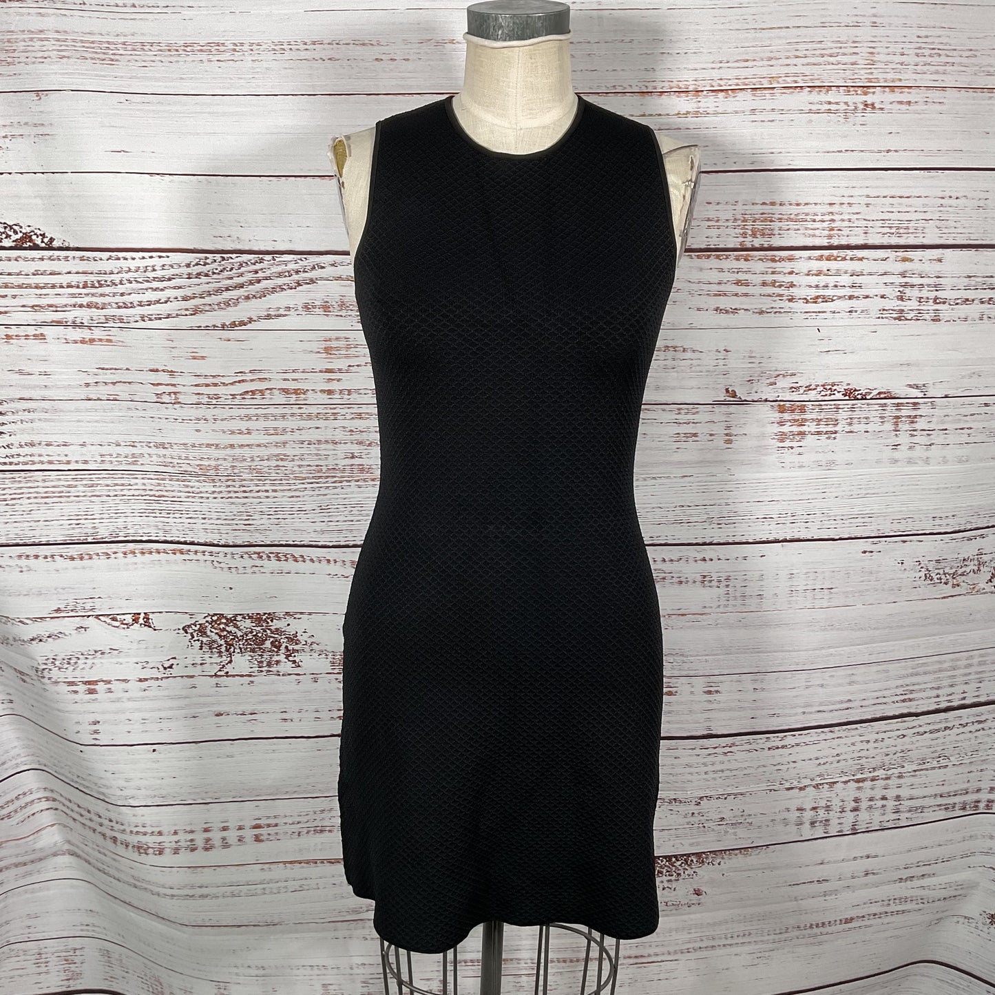 Theory Black Knit Sleeveless Sheath Mini Dress - Size S