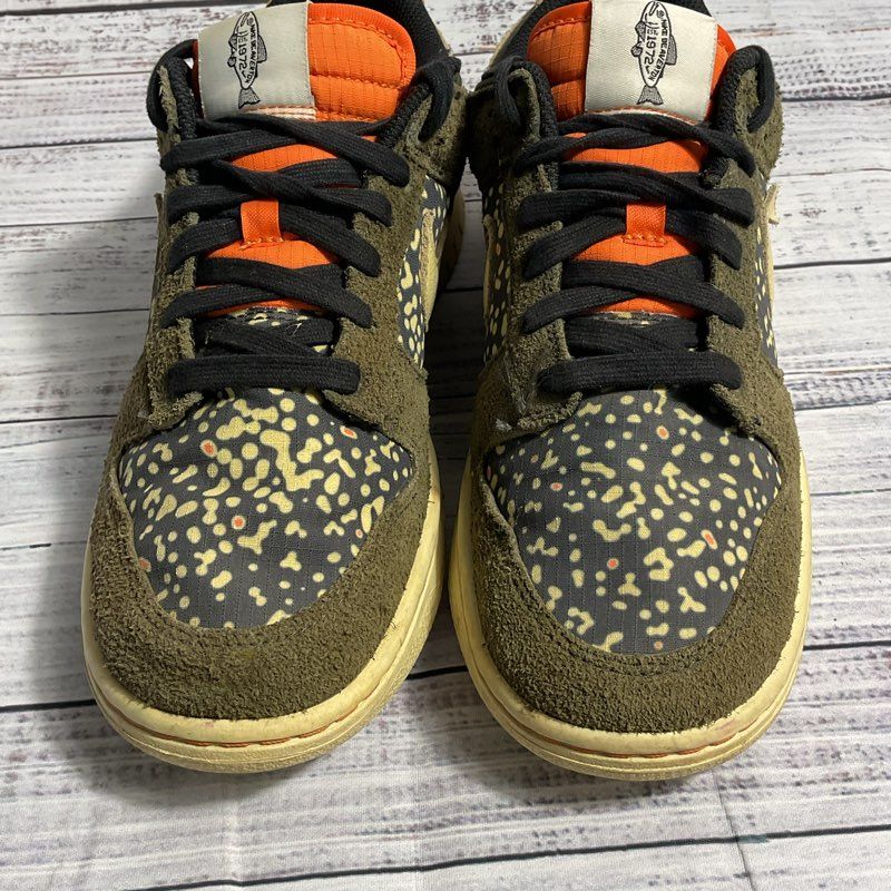 Nike Dunk Low Beaverton Rainbow Trout Green Sneakers Men's 7.5