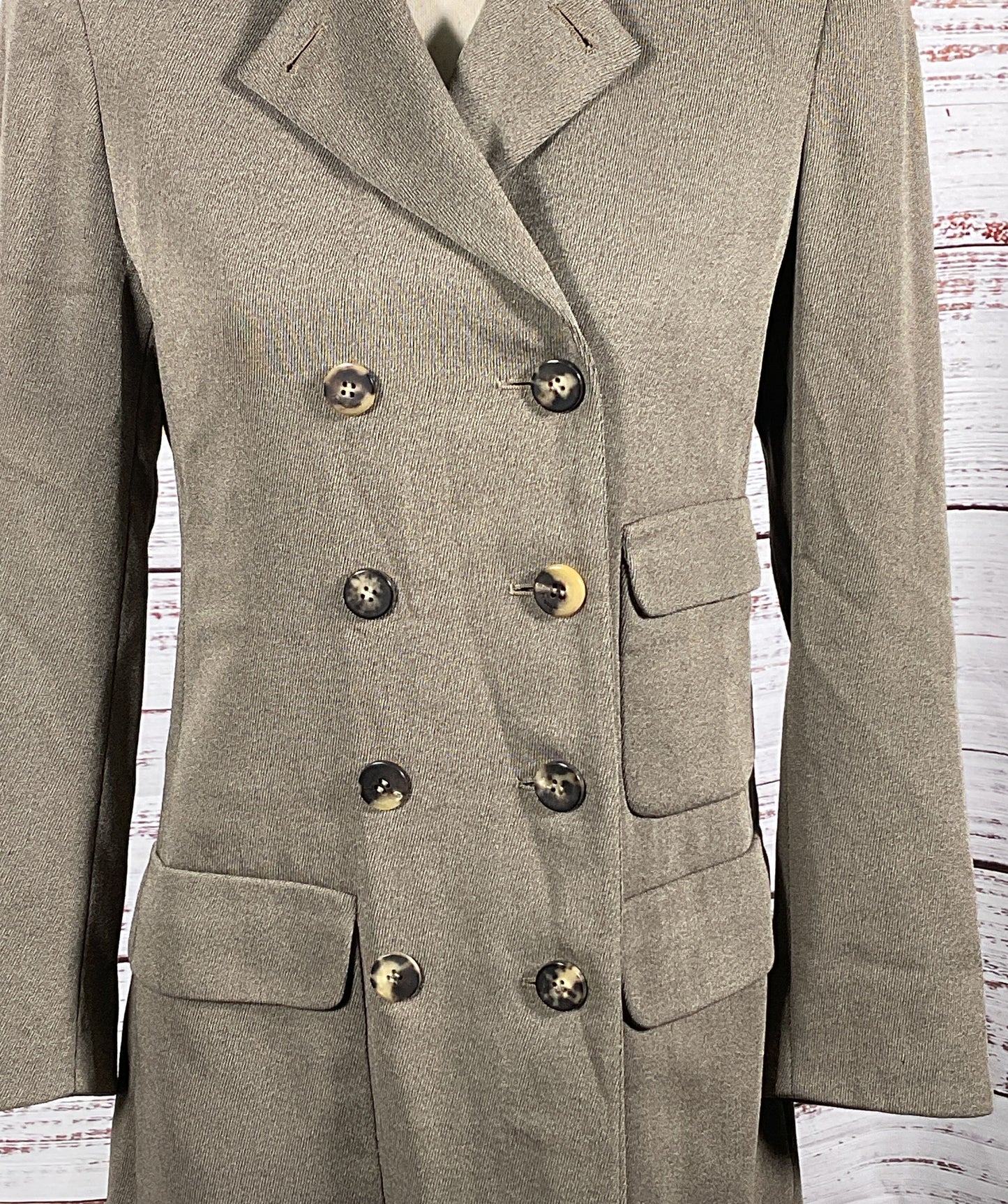 Salvatore Ferragamo Vintage Double Breasted Blazer Taupe 38