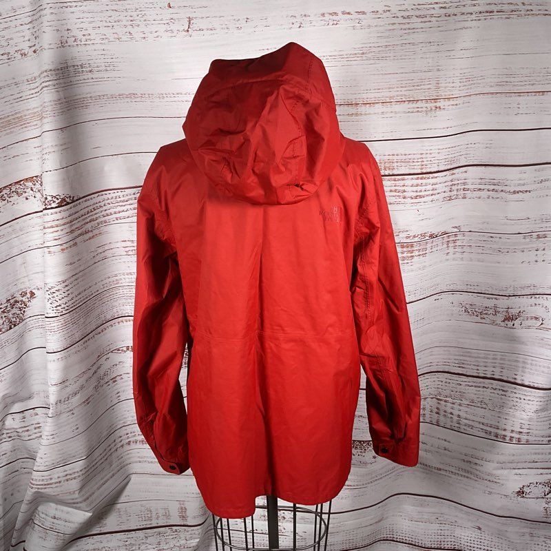 The North Face Jenison Red Fixed Hood Waterproof Windbreaker Jacket - Size Large
