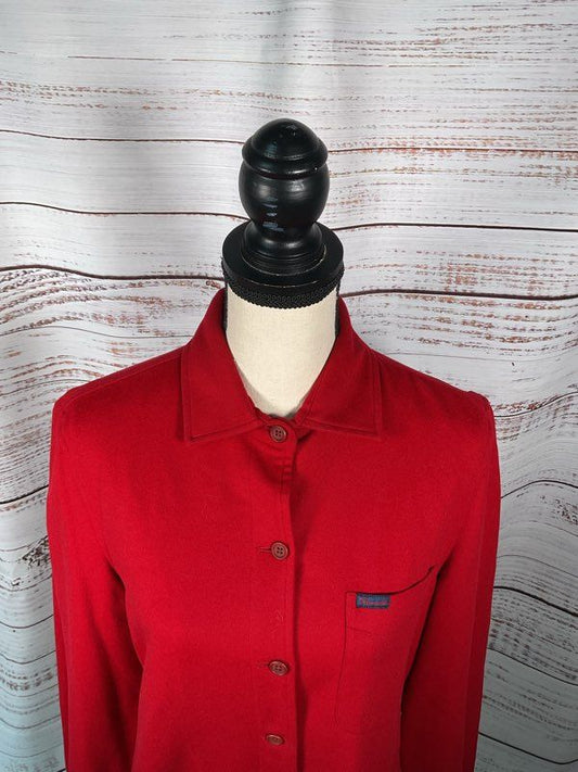 Faconnable Women's Workwear Red 100% Wool Button Up Jacket - Size S