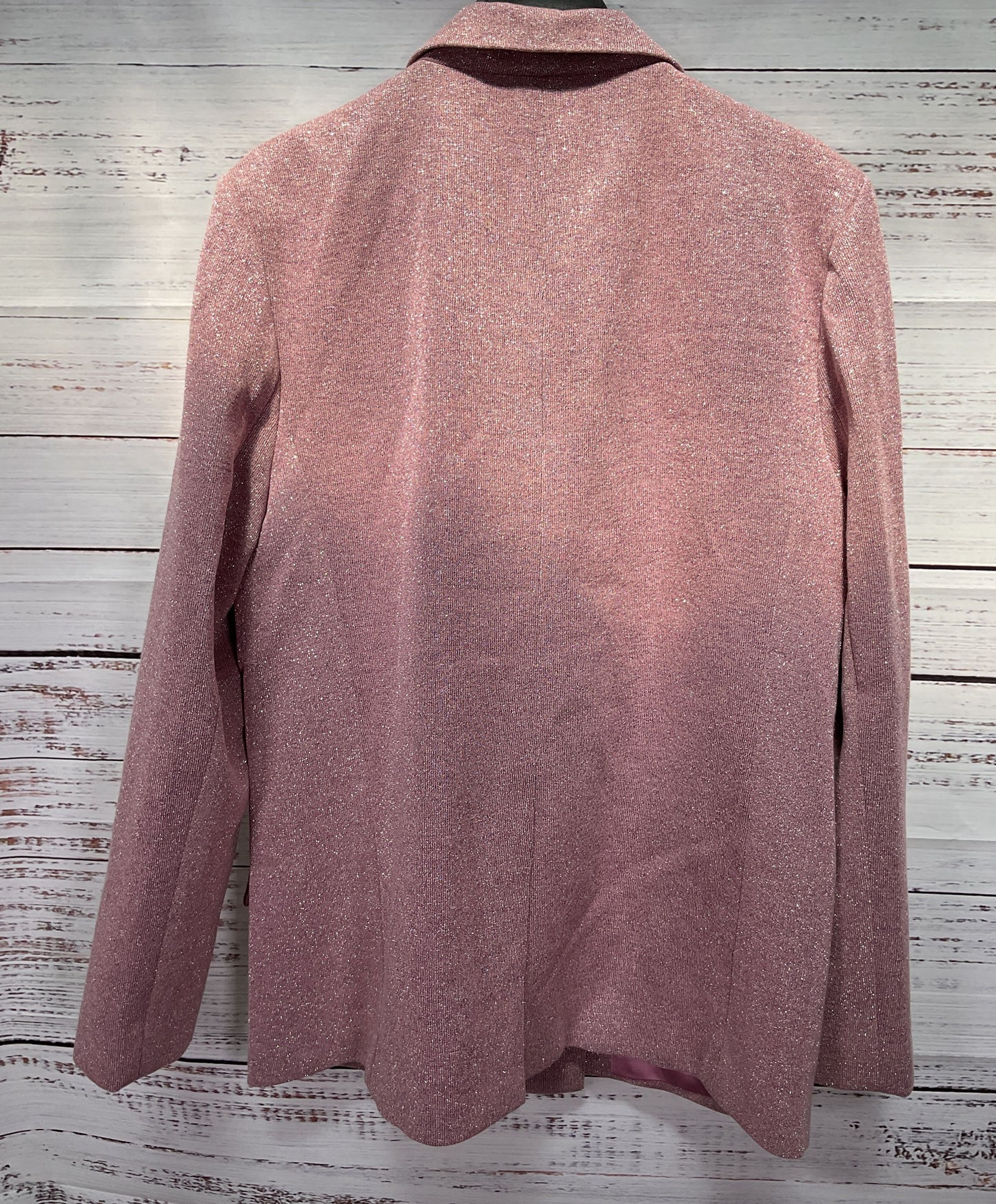 Kukhareva London Women's Metallic Pink Blazer Jacket Size S Made in The UK