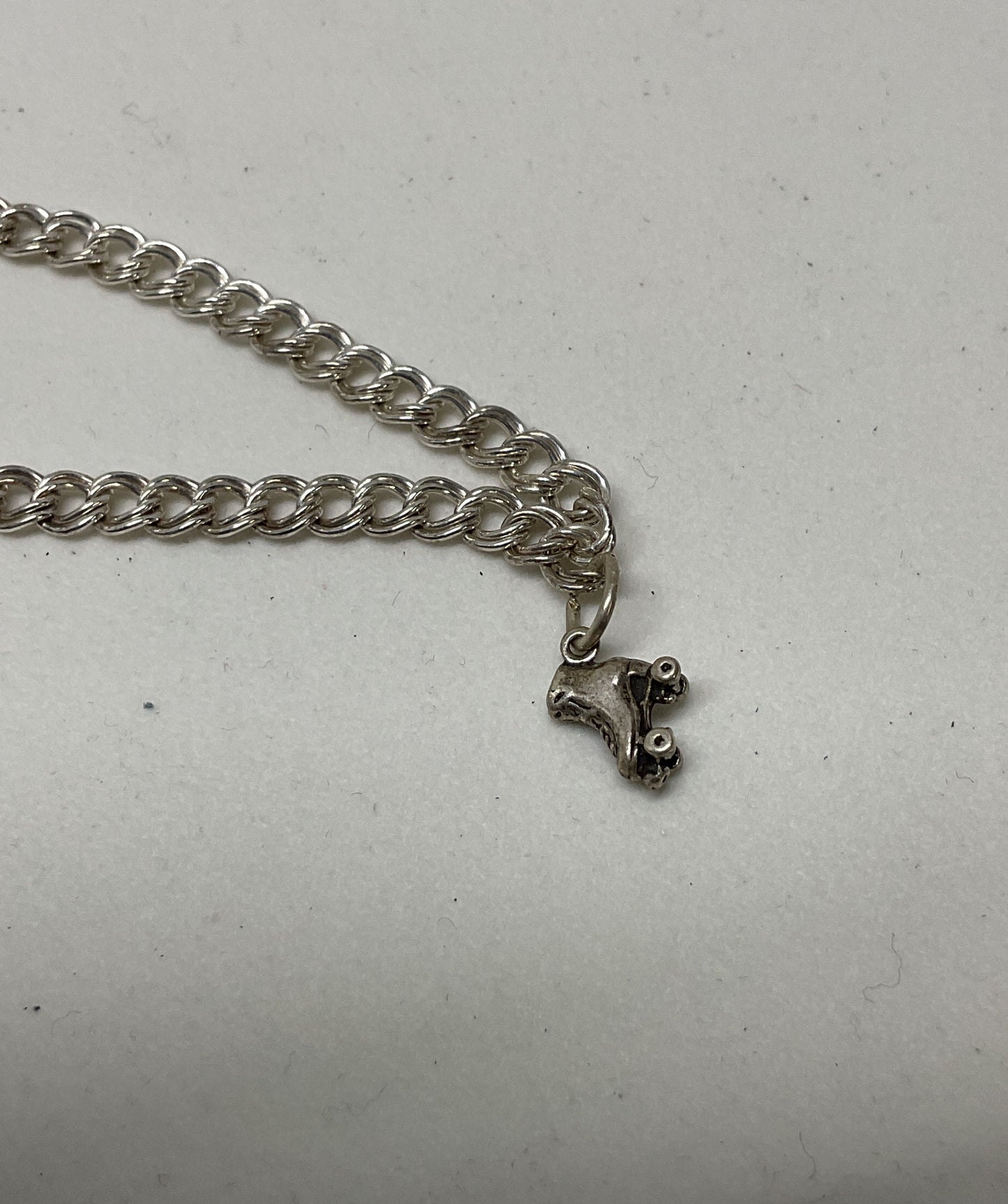 AGI Sterling Silver Chain Bracelet Roller Skate Charm 6.75"