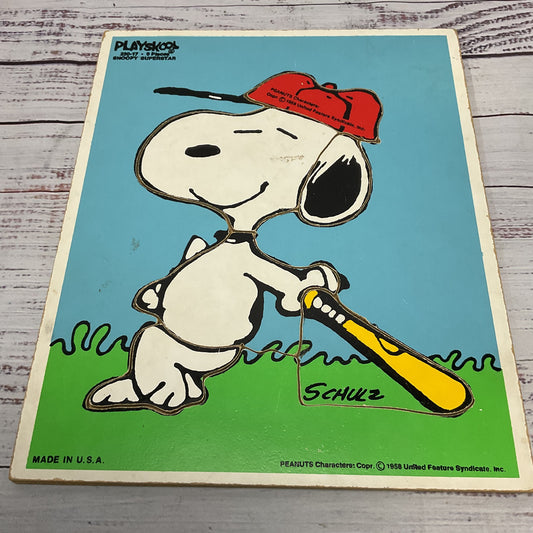 Playskool Wooden Puzzle Snoopy Disney Princess Sesame Street Lot of 9