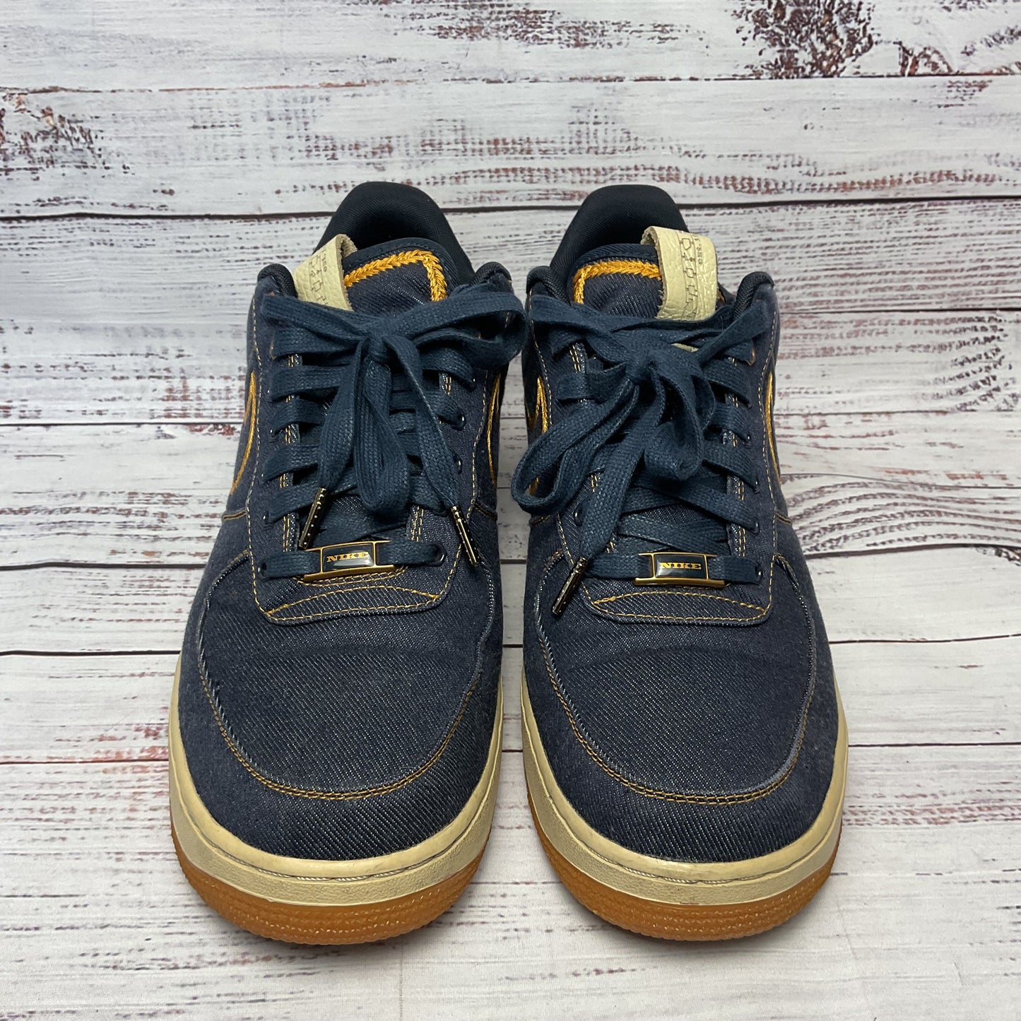 Nike Air Force 1 Low Premium Denim Blue Sneaker Shoe Women Size 11