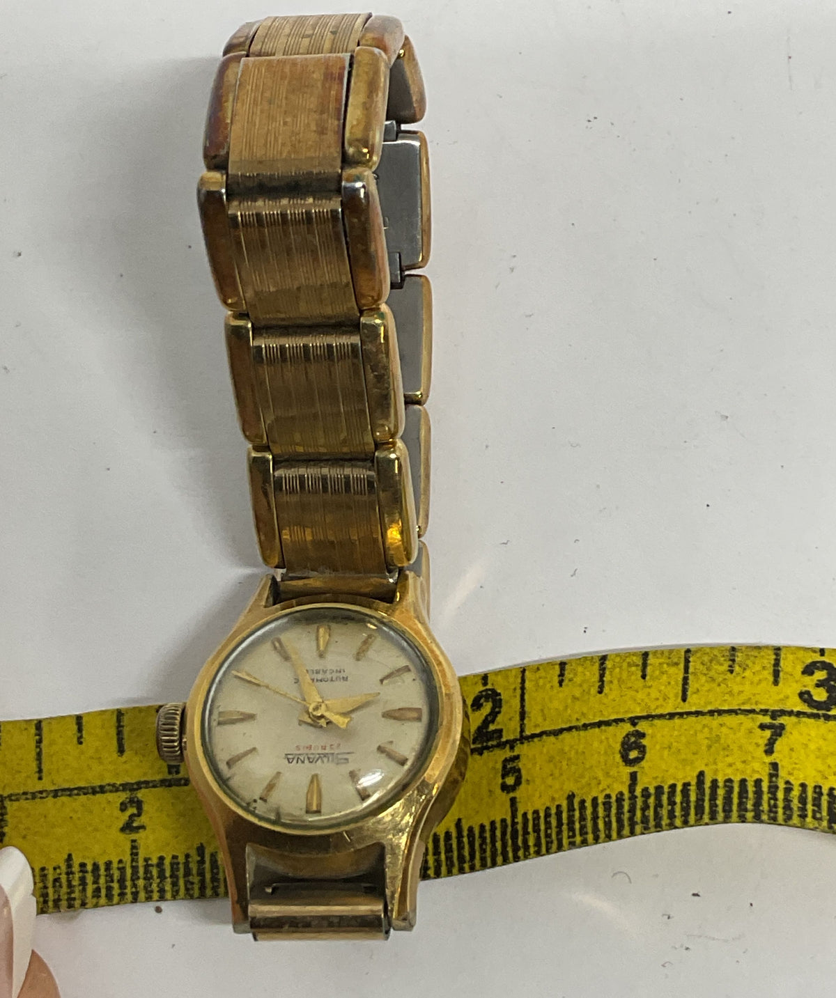 SILVANA Gold Plated Vintage Automatic Watch As Is