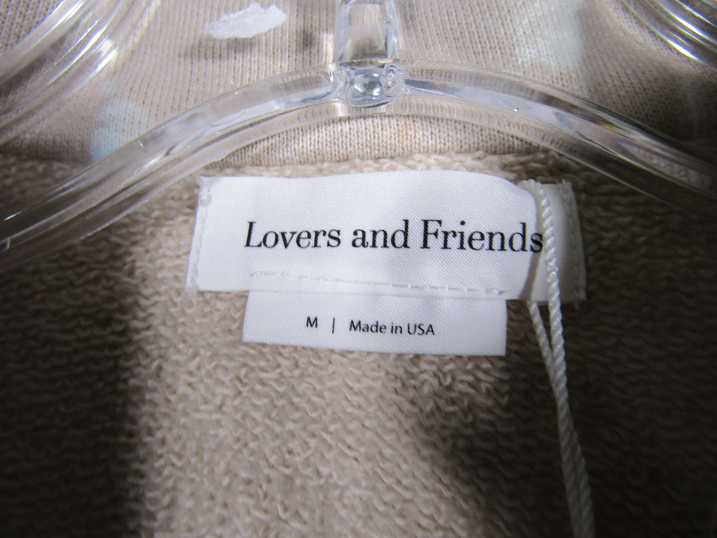 Lovers and Friends Women's Beige Cotton Crop Top Sweater Size M