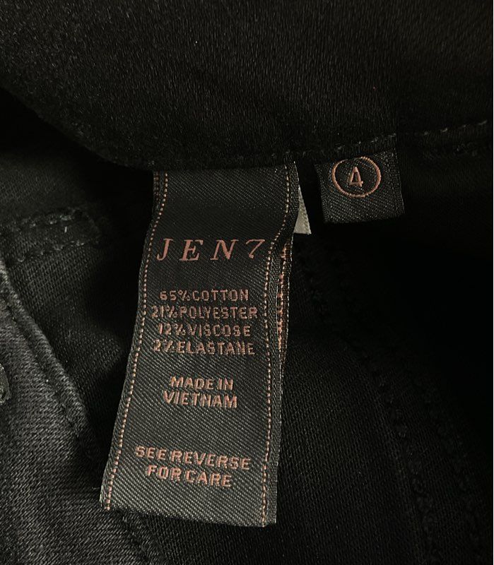 Jen 7 by 7 For All Mankind EnhanceME Slim Straight Jeans Black 4