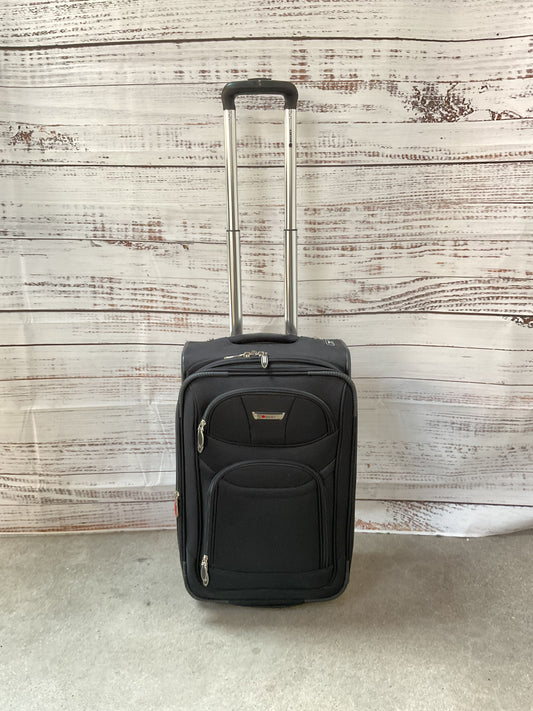 Delsey Lightweight Black Carry On Luggage 14x23x10