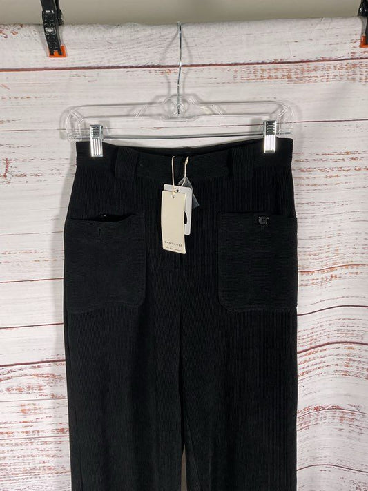 NEW WITH TAGS Commense Women's Black Corduroy Wide-Leg Pants Size S