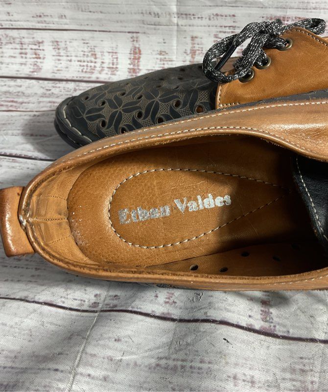 Ethan Valdes Darling Lace Oxford Shoes Lightweight Brown & Black Size 40