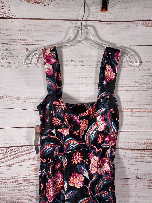 NWT Anthropologie Jocelyn Sleeveless Slip Midi Dress Blackberry Floral Size XS