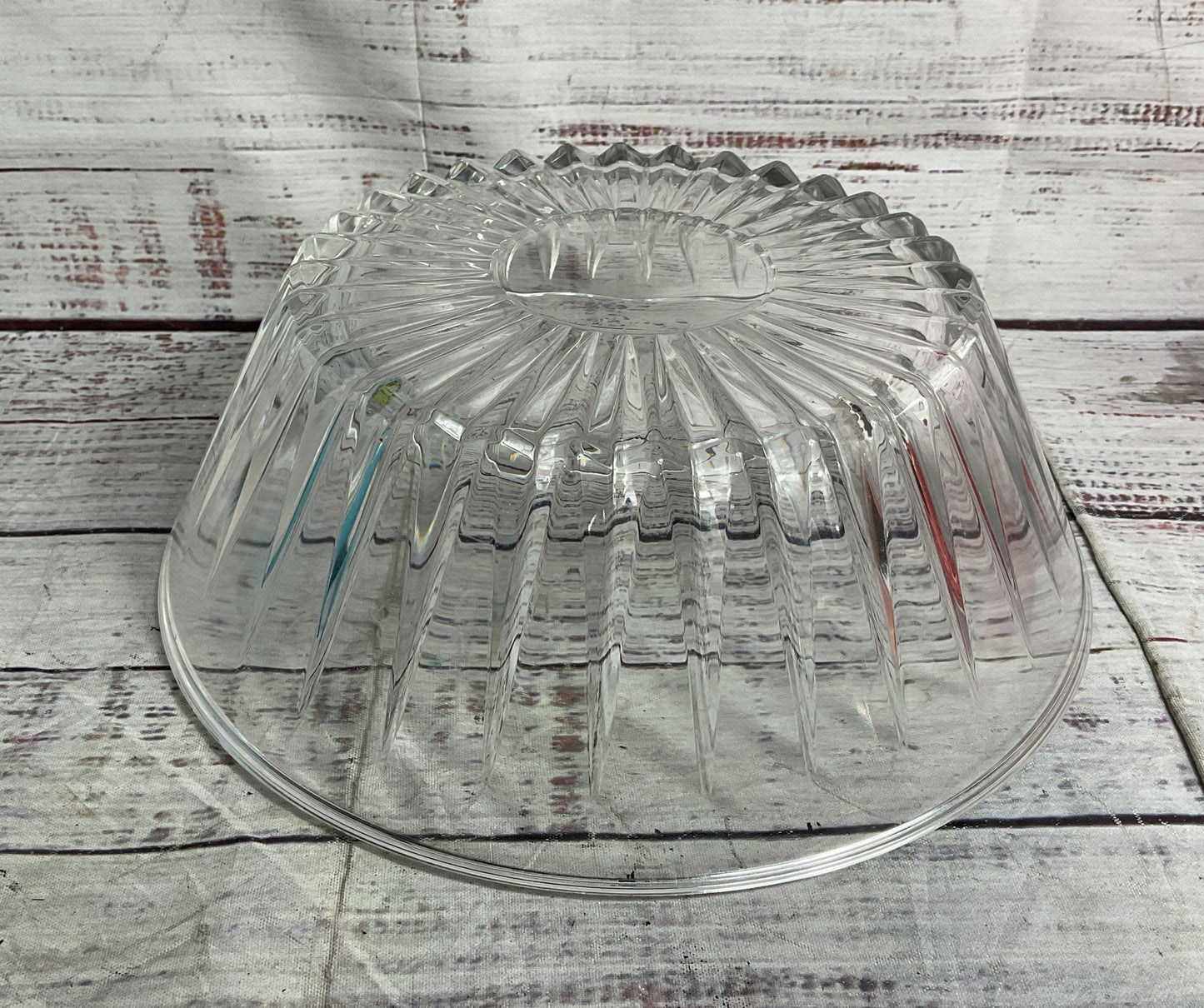 Val St. Lambert Vintage Sunburst Pattern 9" Crystal Bowl