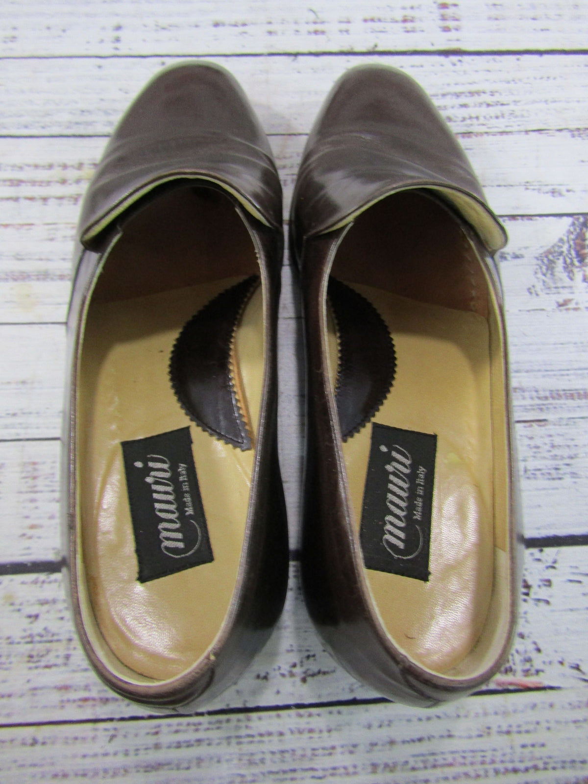 Vintage Mauri Men's Brown Leather Loafers Size 7.5 Made in Italy