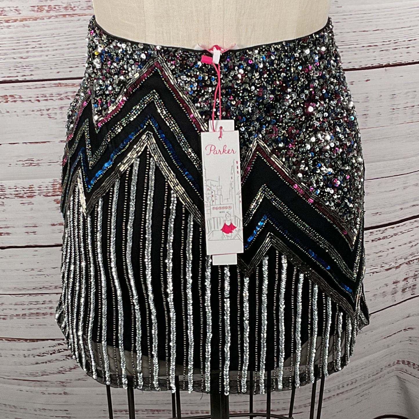 NWT PARKER Multicolor Sequin Mini Skirt- SZ 10