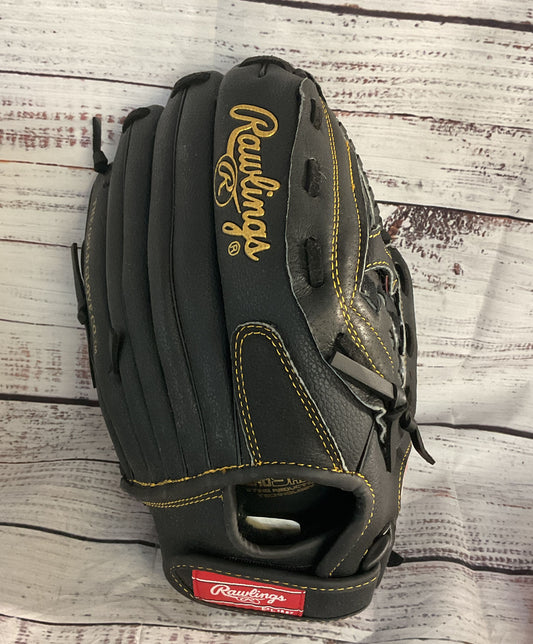 Rawlings Leather Left Handed Baseball Glove Mitt Black