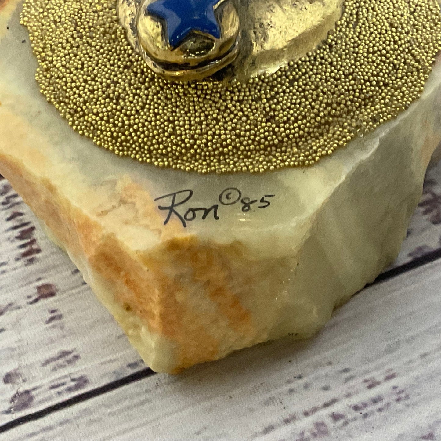 VTG. RON LEE 24k Gold Plated Clown with Balloons Sculpture 7"