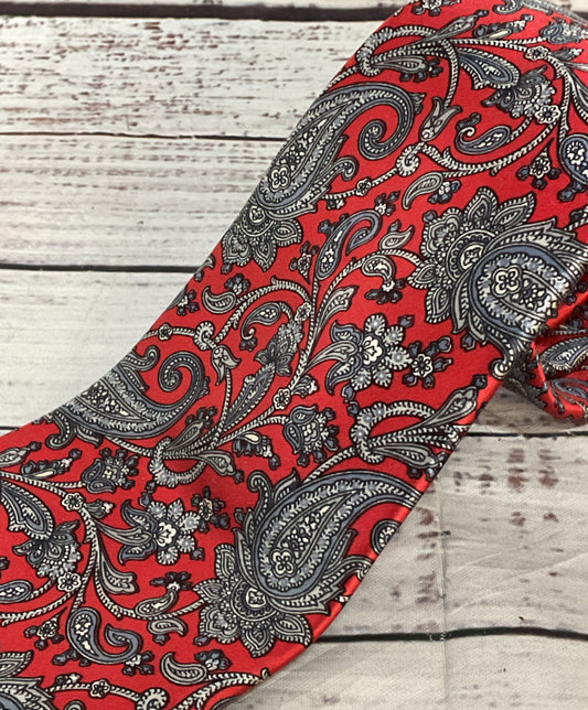 Oscar de la Renta Silk Paisley Tie Multicolor OS