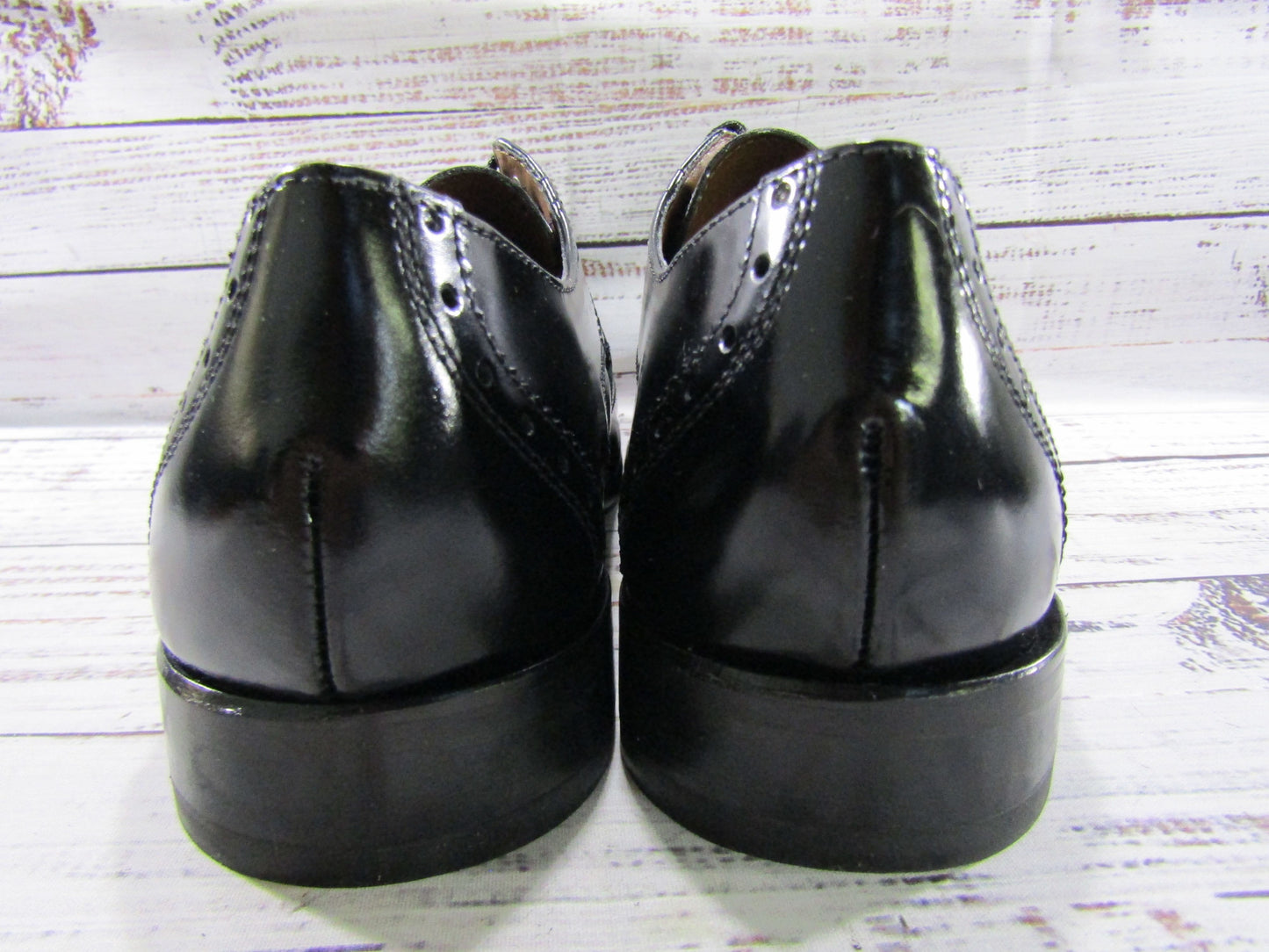 Florsheim Brookside Men's Black Leather Wingtip Oxfords Size 7.5 11231-001