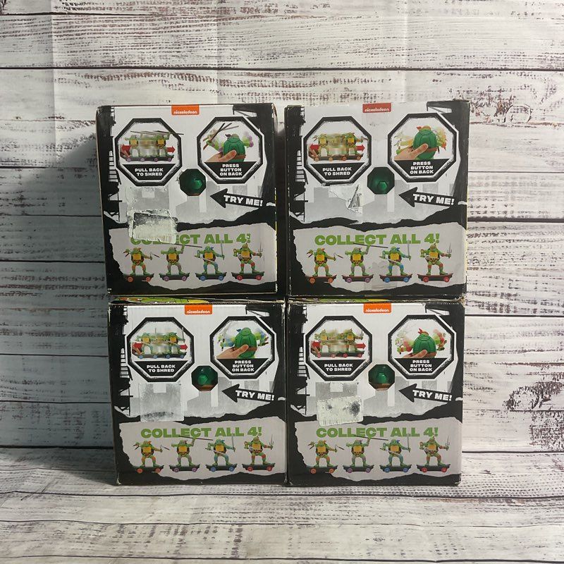 Nib Teenage Mutant Ninja Turtles Tmnt Sewer Shredders 5" Complete Set Of 4