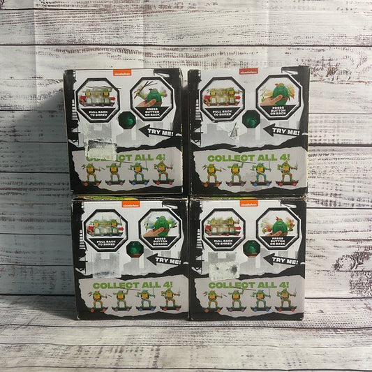 Nib Teenage Mutant Ninja Turtles Tmnt Sewer Shredders 5" Complete Set Of 4