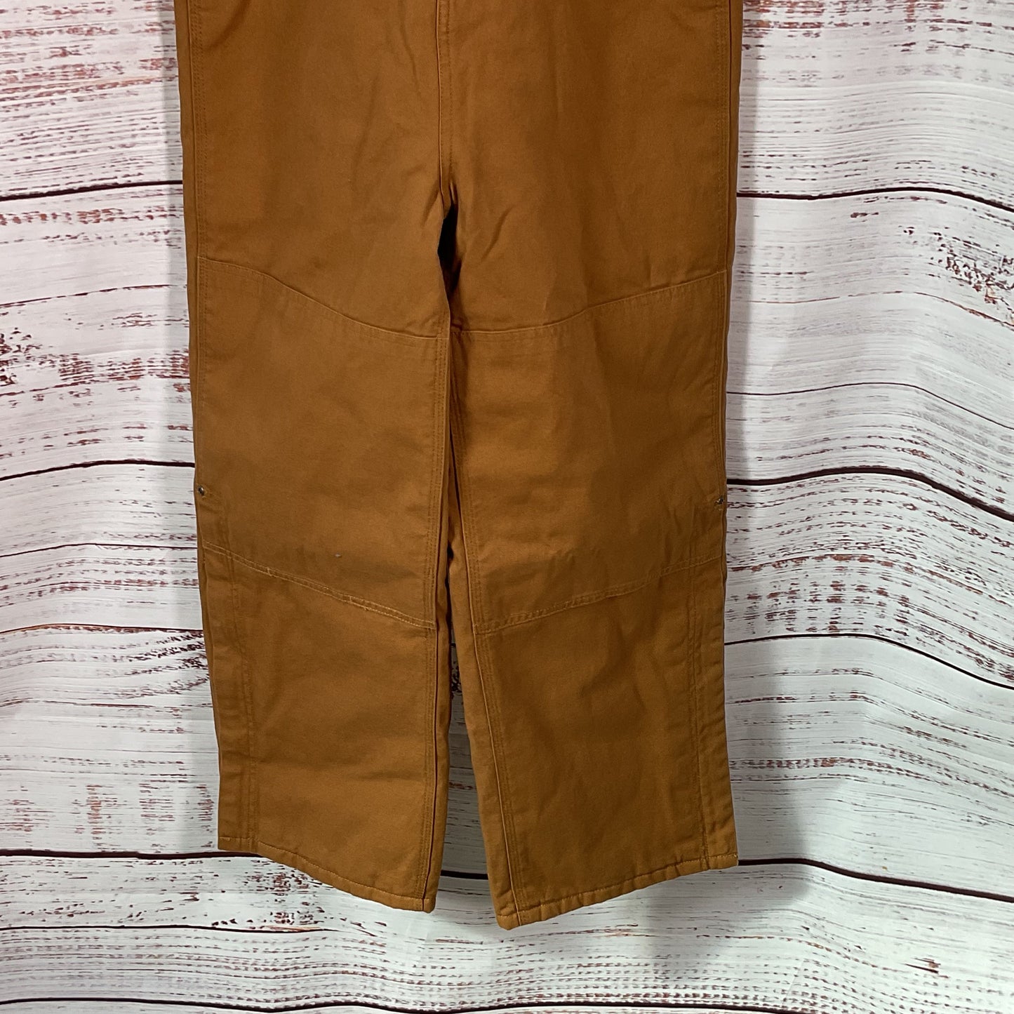 NWT CARHARTT Brown Duck Quilt Lined Insulated Bib Overalls Inseam 26- SZ 14