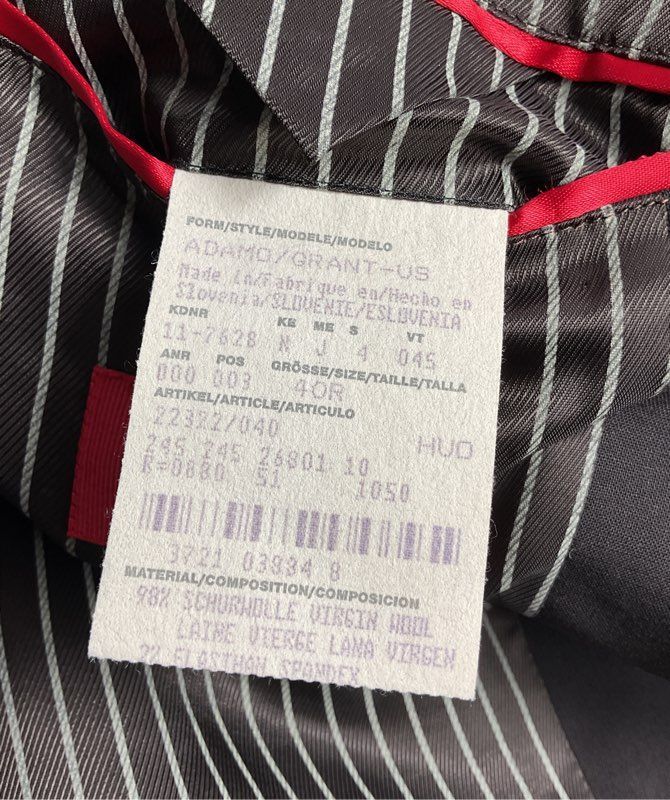 Hugo Hugo Boss Adamo Grant Brown Blazer Brown 40R