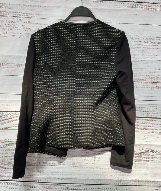 Women's Theory Black with white leather trim Jacket Size 4