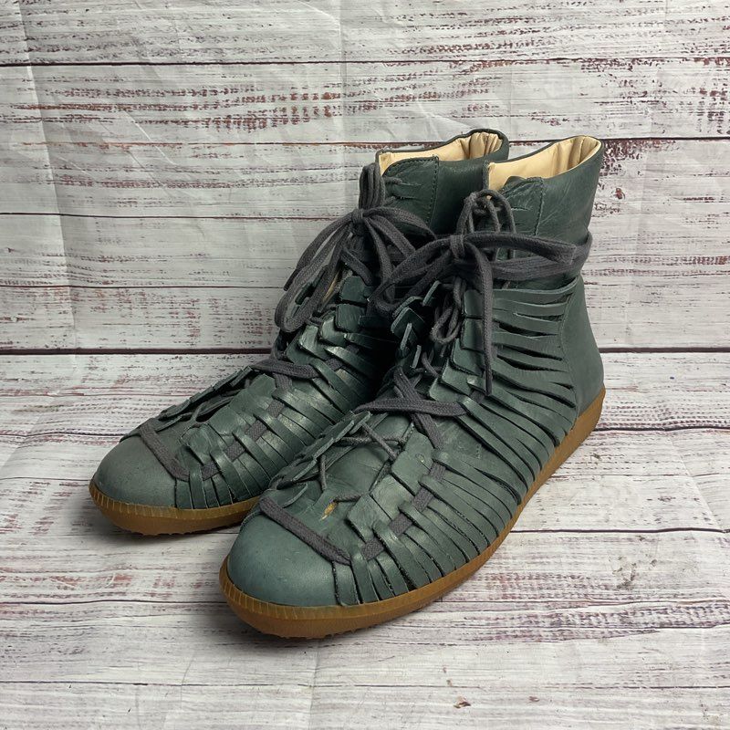 Damir Doma Ferpen Green Leather Lace Up Gladiator Sneaker Men's Size 11 US