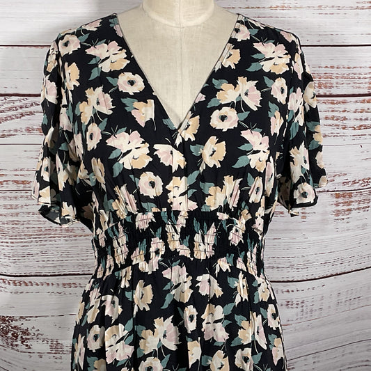 NWT PAIGE Women's Black Floral Rosemary Dress - SZ L