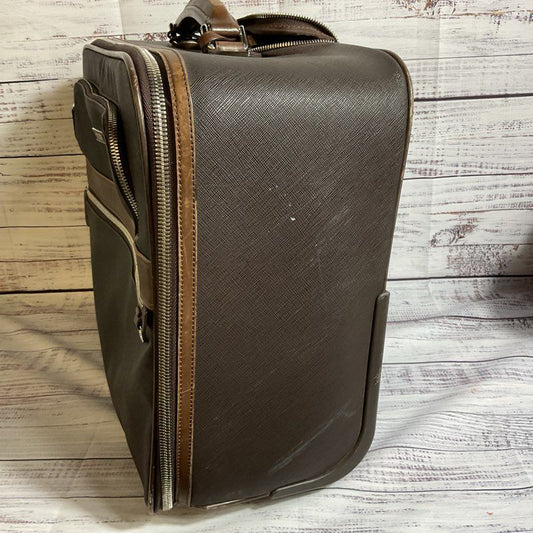 TUMI #73003B Brown Leather Carry-On Suitcase