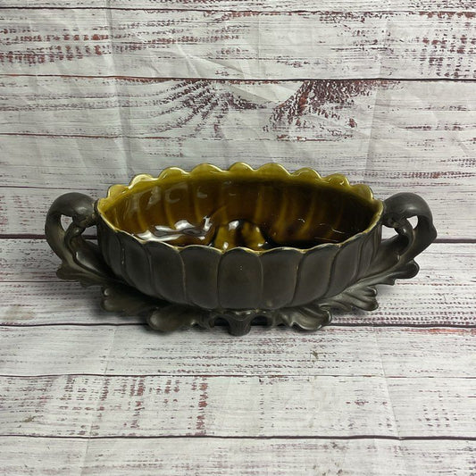 Vintage Freeeman & Mcfarlin Pottery 9" Centerpiece Bowl Vase
