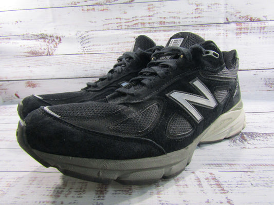 New Balance 990v4 Men's Black Suede Low Top Sneakers Size 14 Made in The U.S.A.