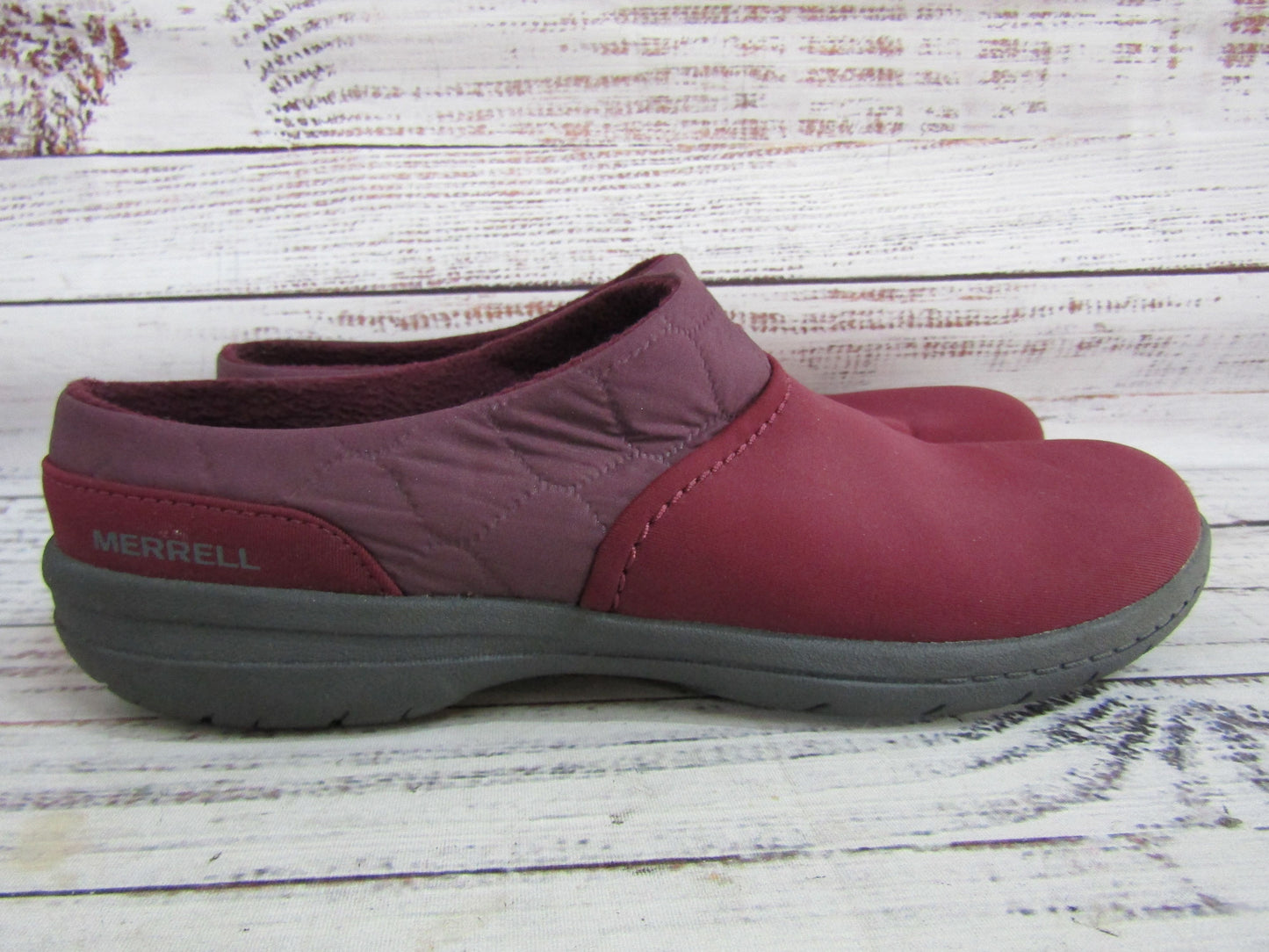 Merrell Encore Q2 Women's Burgundy Wine Clog Slides Size 7.5 J95198