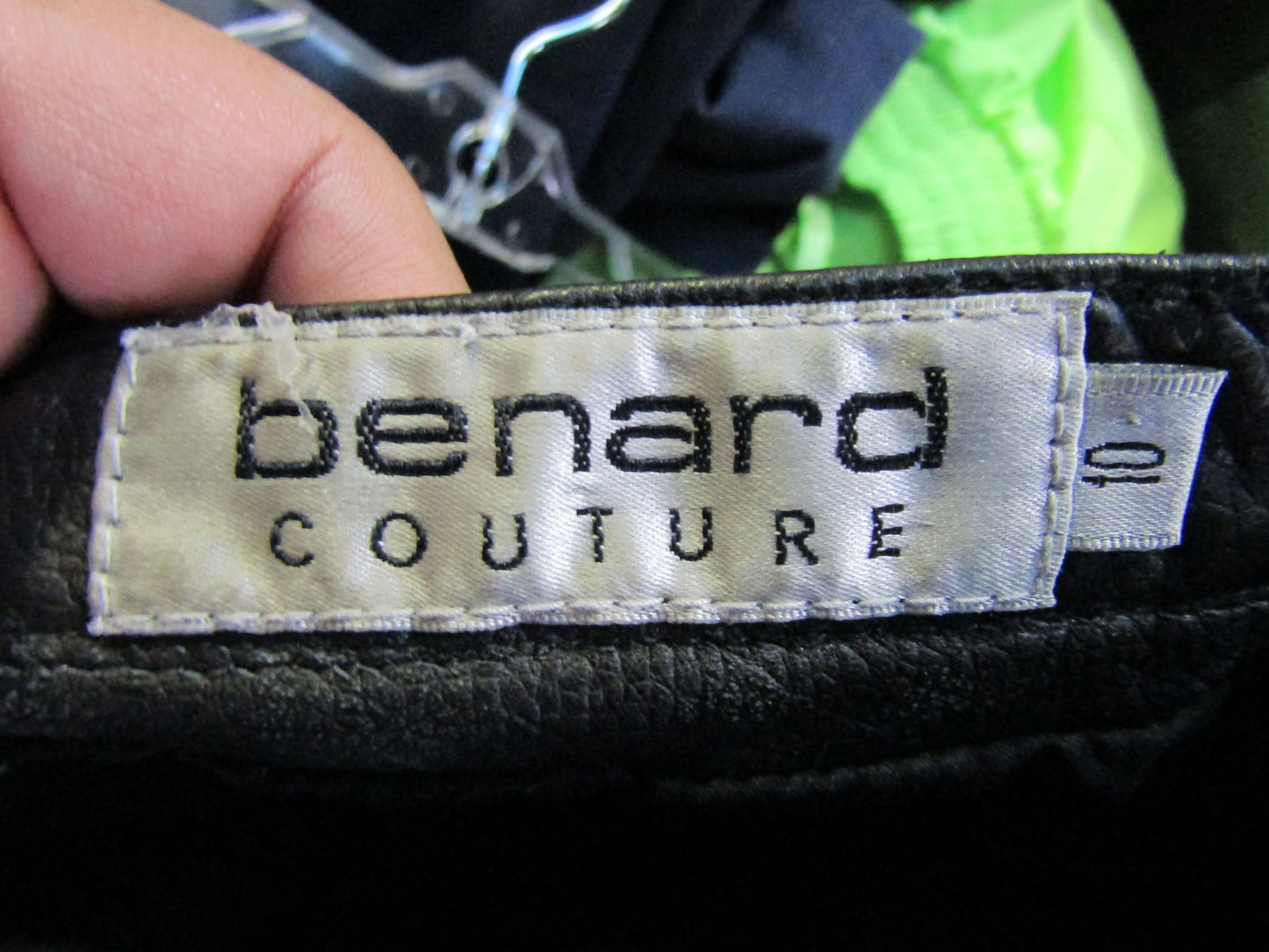 Vintage Bernard Women's Black Leather Pants Size 10
