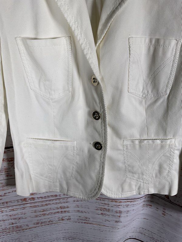 Dolce & Gabbana Women's White 3 Button Blazer Jacket Size 44