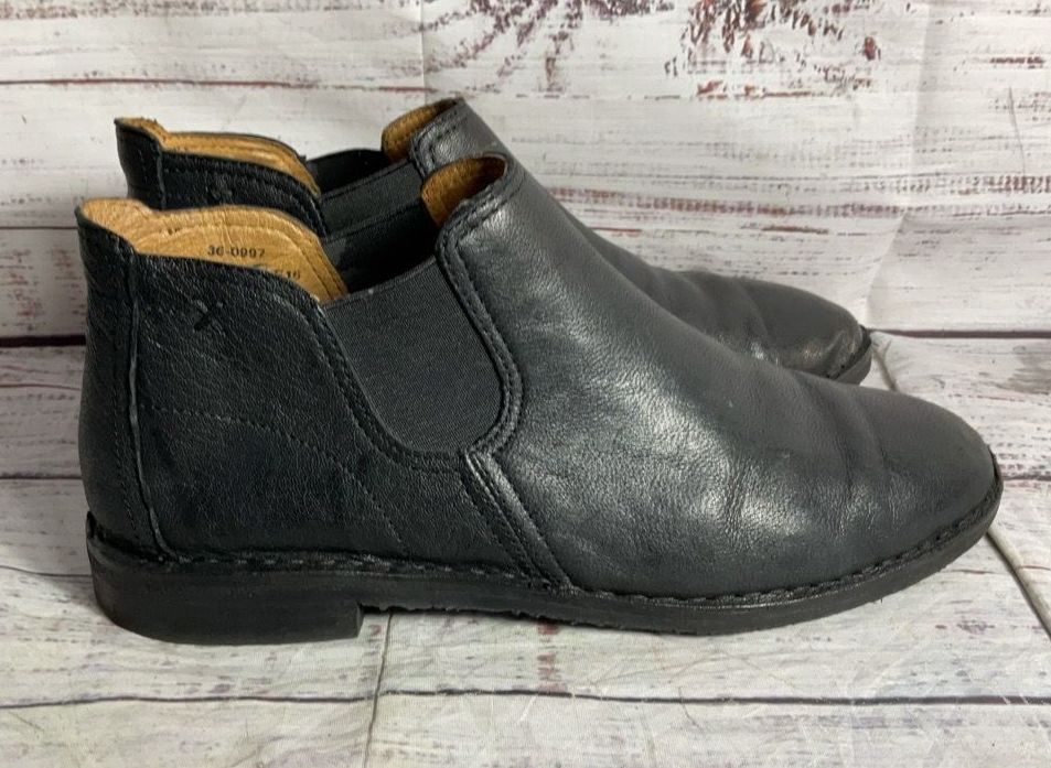 Trask Leather Allison Ankle Chelsea Boots Black 7.5