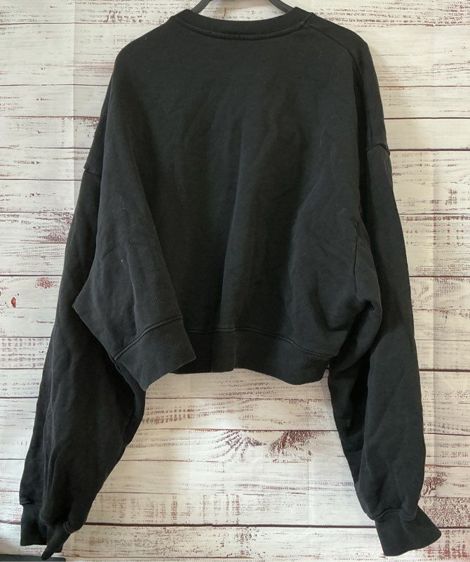 Women's Wardrobe NYC Black Sweatshirt Size M/L Retail $180 AS IS