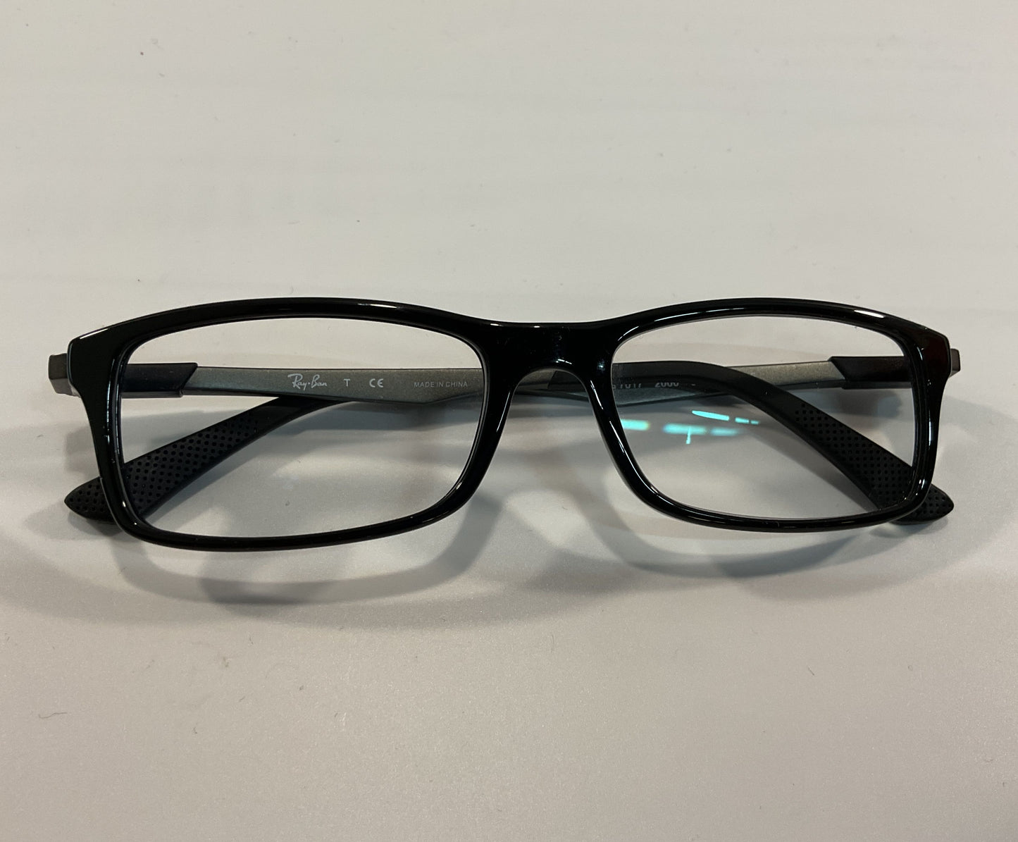 Ray-Ban RB7017 2000 Men's Black Rectangular Eyeglasses Frame